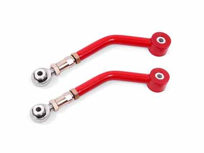 BMR UCA112R Upper Control Arms, On-car Adj W/Poly/Rod Ends, Red for 2006-2023 Challenger & Charger / BMR UCA112R Adjustable Upper Control Arms