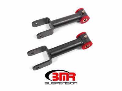 BMR UTCA012H Upper Control Arms, Non-Adj With Poly Bushings, Black Hammertone for 1979-2004 Mustang / BMR UTCA012H Non-Adjustable Upper Control Arms