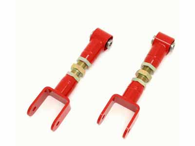BMR UTCA015R Upper Control Arms, On-car Adj, Spherical Bearings, Red for 1979-2004 Mustang / BMR UTCA015R Adjustable Upper Control Arms