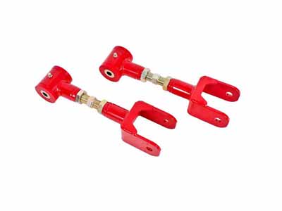 BMR UTCA040R Upper Control Arms, On-car Adjustable With Poly Bushings, Red for 1979-2004 Mustang / BMR UTCA040R Adjustable Upper Control Arms