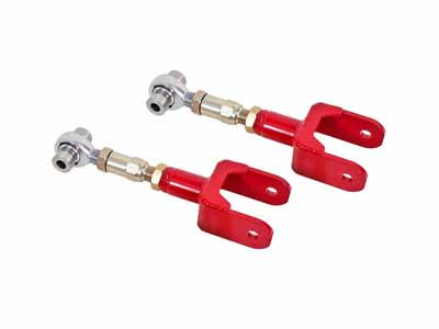 BMR UTCA041R Upper Control Arms, On-car Adj, Rod Ends, Red for 1979-2004 Mustang / BMR UTCA041R Adjustable Upper Control Arms