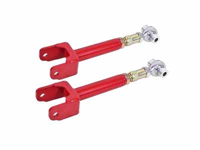 BMR UTCA044R Upper Control Arms, On-car Adjustable With Rod Ends, Red for 1964-1967 A-Body / BMR UTCA044R Adjustable Upper Control Arms