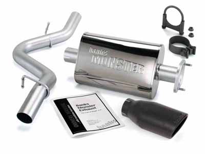 Banks 51313-B Monster Exhaust Single Exit Black Ob Round Tip for 2000-2003 Jeep Wrangler 2.5/4.0 / Banks Power 51313-B Exhaust System