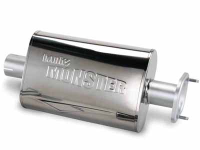 Banks 52637 Stainless Muffler 2.5 Inch Inlet & Outlet with Adapter for 2000-2003 Jeep Wrangler 4.0 / Banks Power 52637 Muffler