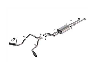 Borla 140238BC Touring 2.25" Cat-Back Exhaust with Black Chrome Tips for 2007-2021 Toyota Tundra / Borla 140238BC Cat-Back Exhaust