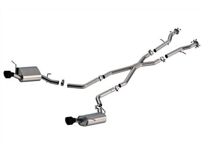Borla 140449CB S-Type 2.5" Cat-Back Exhaust with 4.5" Black Tips, 2011-2025 Dodge Durango 3.6/5.7 / Borla 140449CB Cat-Back Exhaust