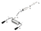 Borla 140460BC Touring Stainless Cat-Back Exhaust W/Black Tip 2012-2018 Wrangler JK / Borla 140460BC Touring Stainless Cat-Back Exhaust