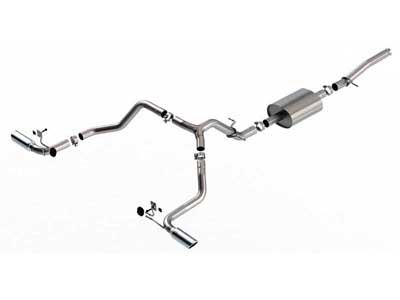 Borla 140842 S-Type 3" Cat-Back Exhaust with 4" Chrome Tips, 2019-2020 Chevrolet Silverado 5.3 / Borla 140842 Cat-Back Exhaust