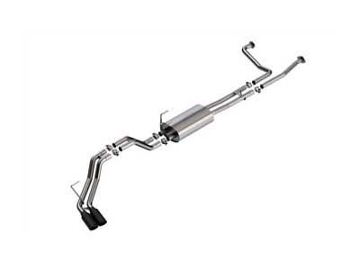 Borla 140946BC S-Type 2.25" Cat-Back Exhaust with 4" Black Chrome Tips for 2016-2024 Nissan Titan XD / Borla 140946BC Cat-Back Exhaust