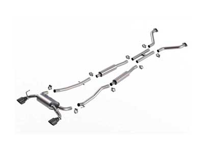 Borla 140958BC S-Type II 2.25" Cat-Back Exhaust with H-Pipe & Black Tips, 2003-2008 Nissan 350Z / Borla 140958BC Cat-Back Exhaust with H-Pipe
