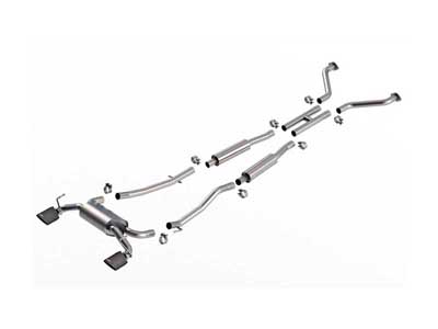 Borla 140958CFBA S-Type II 2.25" Cat-Back Exhaust with H-Pipe & CF Black Tip, 2003-2008 Nissan 350Z / Borla 140958CFBA Cat-Back Exhaust with H-Pipe