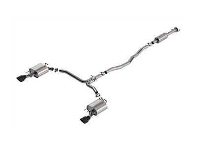 Borla 140967BC S-TYPE 2.5" Cat-Back Exhaust with Black Chrome Tips for 2020-2024 Camry TRD 3.5 FWD / Borla 140967BC Cat-Back Exhaust
