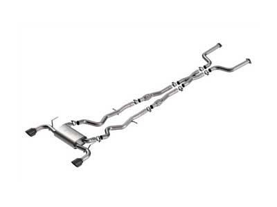 Borla 140977BC S-Type 2.5" Cat-Back Exhaust W/ X-Pipe & Black Tips, 2016-2024 Infiniti Q50 (Auto V6) / Borla 140977BC Cat-Back Exhaust with X-Pipe
