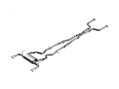 Borla 140977 S-Type 2.5" Cat-Back Exhaust W/ X-Pipe & Chrome Tips, 2016-2024 Infiniti Q50 (Auto V6) / Borla 140977 Cat-Back Exhaust with X-Pipe