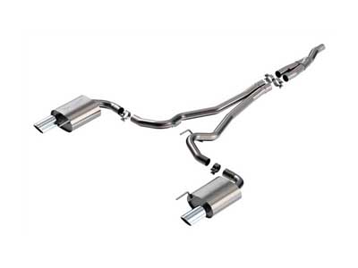 Borla 140979 S-Type 2.5" Cat-Back Exhaust (Non-Active) W/4" Chrome Tips, 2024+ Mustang 2.3L Ecoboost / Borla 140979 Cat-Back Exhaust