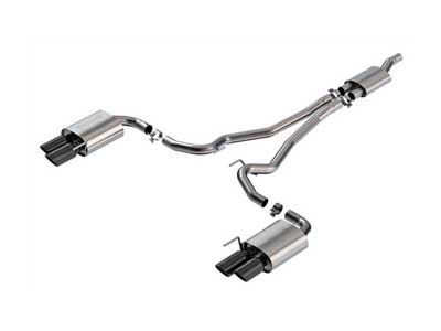 Borla 140981BC S-Type 2.5" Cat-Back Exhaust with Quad 4" Black Tips, 2024+ Mustang 2.3L Ecoboost / Borla 140981BC Cat-Back Exhaust