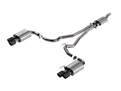 Borla 140981CFBA S-Type 2.5" Cat-Back Exhaust, Quad 4" CF Tips for 2024+ Mustang 2.3L Ecoboost / Borla 140981CFBA Cat-Back Exhaust