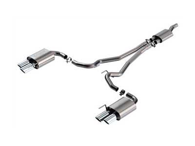 Borla 140981 S-Type 2.5" Cat-Back Exhaust Non-Active W/ 4" Chrome Tips, 2024+ Mustang 2.3L Ecoboost / Borla 140981 Cat-Back Exhaust