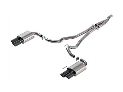 Borla 140982BC ATAK 2.5" Cat-Back Exhaust (Non-Active) W/ 4" Black Tips, 2024+ Mustang 2.3L Ecoboost / Borla 140982BC Cat-Back Exhaust