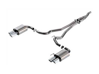Borla 140982 ATAK 2.5" Cat-Back Exhaust (Non-Active) W/ 4" Chrome Tips, 2024+ Mustang 2.3L Ecoboost / Borla 140982 Cat-Back Exhaust