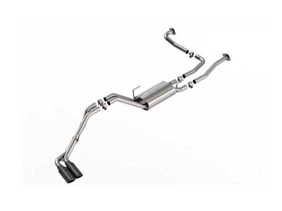 Borla 140984BC S-Type 2.25" Cat-Back System with H-Pipe & 4" Black Tips, 2022-2024 Nissan Frontier / Borla 140984BC Cat-Back Exhaust with H-Pipe