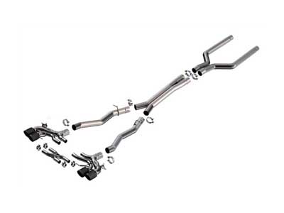 Borla 140988CFBA ATAK 2.5" Cat-Back Exhaust, X-Pipe, Active Valves, 4.5" CF Tips 2020-2025 BMW M8 GC / Borla 140988CFBA Cat-Back Exhaust with X-Pipe