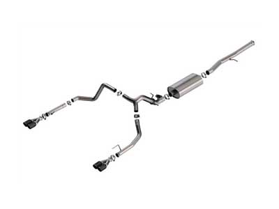 Borla 140991CFBA Touring 3.5" Cat-Back Exhaust with Valve Sim, CF Tips for 2024+ Silverado 1500 6.2 / Borla 140991CFBA Cat-Back Exhaust