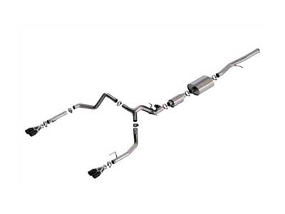 Borla 140994BC S-Type 3.5" Cat-Back Exhaust with Valve Sim & Black Tips, 2024+ Silverado 1500 6.2 / Borla 140994BC Cat-Back Exhaust