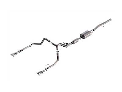 Borla 140995 Touring 3.5" Cat-Back Exhaust W/Valve Simulator & Chrome Tips, 2024+ Silverado 1500 6.2 / Borla 140995 Cat-Back Exhaust