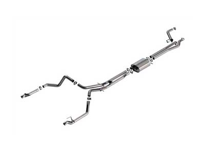 Borla 140999 ATAK 3.5" Cat-Back Exhaust with Valve Simulator (Use OE Tips), 2024+ Silverado 1500 6.2 / Borla 140999 Cat-Back Exhaust