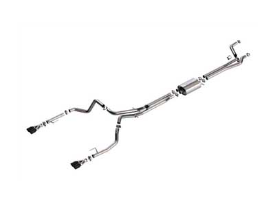 Borla 141000BC S-Type 2.75" Cat-Back Exhaust with Valve Sim & Black Tips, 2024+ Silverado 1500 6.2 / Borla 141000BC Cat-Back Exhaust