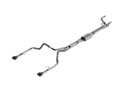 Borla 141000CFBA S-Type 2.75" Cat-Back Exhaust W/Valve Simulator & CF Tips, 2024+ Silverado 1500 6.2 / Borla 141000CFBA Cat-Back Exhaust
