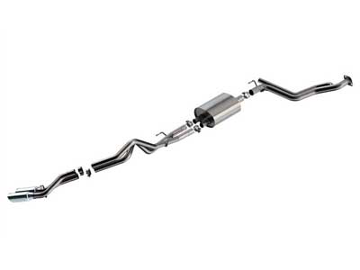 Borla 141006 S-Type 2.5" Cat-Back Exhaust with Valve Sim & Chrome Tips, 2024+ Tacoma W/Coil Springs / Borla 141006 Cat-Back Exhaust