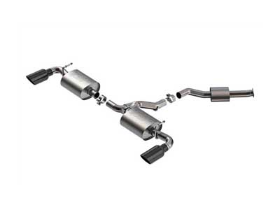 Borla 141010BC S-Type 2.25" Cat-Back Exhaust with 4" Black Chrome Tips for 2019-2025 RAV4 Hybrid / Borla 141010BC Cat-Back Exhaust