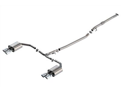Borla 141014 S-Type 2.75" Cat-Back Exhaust with PHT & Quad 3.5" Chrome Tips for 2025+ Kia K5 GT 2.5 / Borla 141014 Cat-Back Exhaust