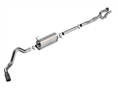 Borla 141017BC ATAK 2.75" to 3.5" Cat-Back Exhaust with PHT, Black Tip, 2017-2022 F250/F350 6.2 SRW / Borla 141017BC Cat-Back Exhaust