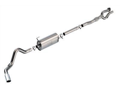 Borla 141017 ATAK 2.75" into 3.5" Cat-Back Exhaust, PHT & 5" Chrome Tip, 2017-2022 F250/F350 SD 6.2 / Borla 141017 Cat-Back Exhaust