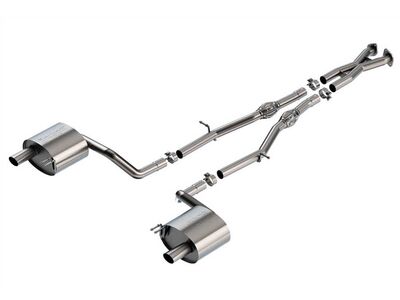 Borla 141018 S-Type 2.25" Cat-Back Exhaust with X-Pipe & PHT Use OE Tips, 2019-2021 Genesis G70 3.3 / Borla 141018 Cat-Back Exhaust with X-Pipe