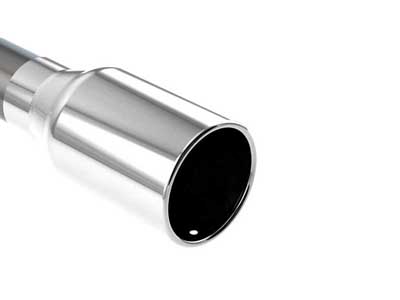 Borla 20235 Single Round Rolled Edge 2.5" x 8" Weld-On Exhaust Tip for / Borla 20235 Exhaust Tip Kit