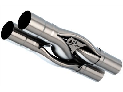 Borla 60746 Switchfire Reversible Hydroformed X-Pipe 3" Inlet/Outlet W/O Notches for / Borla 60746 X-Pipe