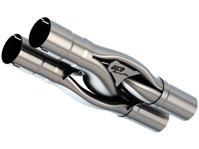 Borla 60747 Switchfire Reversible Hydroformed X-Pipe 3" Inlet/Outlet with Notches for / Borla 60747 X-Pipe
