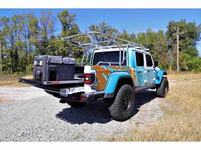 BedSlide 10-5743-CLS 1000 Classic 57x43-Inch Silver Bed Slide For 2020-Up Jeep Gladiator JT 5-Ft Bed / BedSlide 10-5743-CLS Bed Slide Cargo Storage