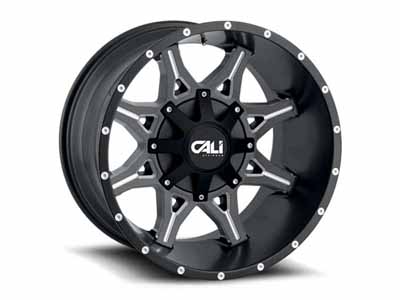 Cali Offroad Wheels 9107-2178M Obnoxious 9107 SB 20x10 Milled Spokes Satin Black 8x180 BP -19 Offset / Cali Offroad Wheels 9107-2178M 20" Aluminum Wheel