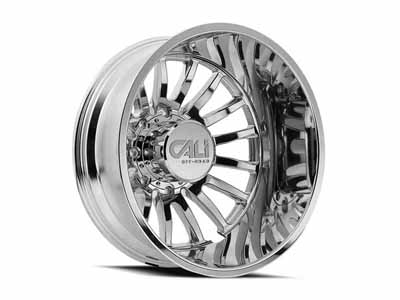 Cali 9110D-22881PMR192 Summit Dually 9110D PO 22x8.25 Milled Spokes Polished 8x165.1 BP -192 Offset / Cali Offroad 9110D-22881PMR192 22" Dually Wheel