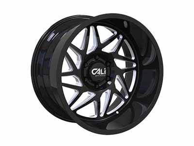 Cali Offroad Wheels 9112-2173BM Gemini 9112 GB 20x10 Milled Spokes Gloss Black 5x127 BP -25 Offset / Cali Offroad Wheels 9112-2173BM 20" Aluminum Wheel