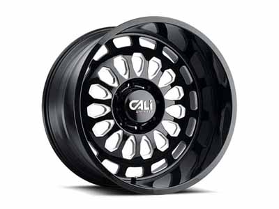 Cali Offroad Wheels 9113-2983BM Paradox 9113 GB 20x9 Milled Spokes Gloss Black 6x139.7 BP 0 Offset / Cali Offroad Wheels 9113-2983BM 20" Aluminum Wheel