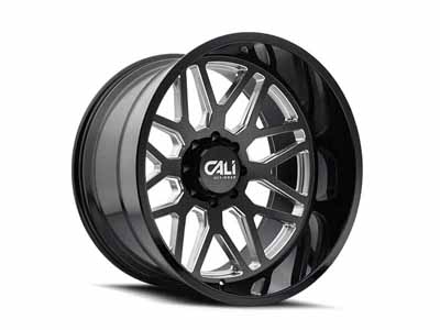 Cali Offroad Wheels 9115-26481BM Invader 9115 GB-M 26x14 Milled Gloss Black 8x165.1 BP -76 Offset / Cali Offroad 9115-26481BM 26" Aluminum Wheel