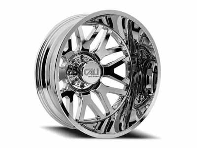 Cali Offroad Wheels 9115D-24881CR232 Invader Dually 9115D CH 24x8.25 Chrome 8x165.1 BP -232 Offset / Cali Offroad 9115D-24881CR232 24" Dually Wheel