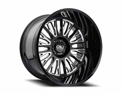 Cali Offroad Wheels 9116-22283BM Vertex 9116 BM 22x12 Milled Gloss Black 6x139.7 BP -44 Offset / Cali Offroad 9116-22283BM 22" Aluminum Wheel