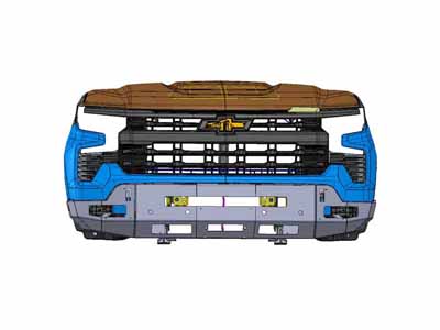 Chassis Unlimited CUB940761 Octane Series Front Winch Bumper W/Sensors for 2022-2024 Silverado 1500 / Chassis Unlimited CUB940761 Front Winch Bumper